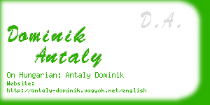 dominik antaly business card